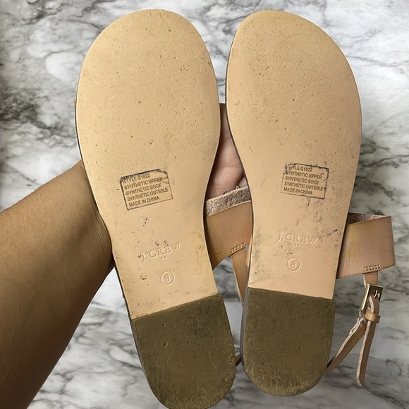 J. Crew Factory womens slingback sandal rhinestone shoe size 8 - Picture 9 of 13